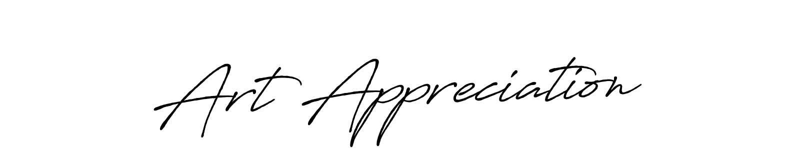 Make a beautiful signature design for name Art Appreciation. With this signature (Antro_Vectra_Bolder) style, you can create a handwritten signature for free. Art Appreciation signature style 7 images and pictures png