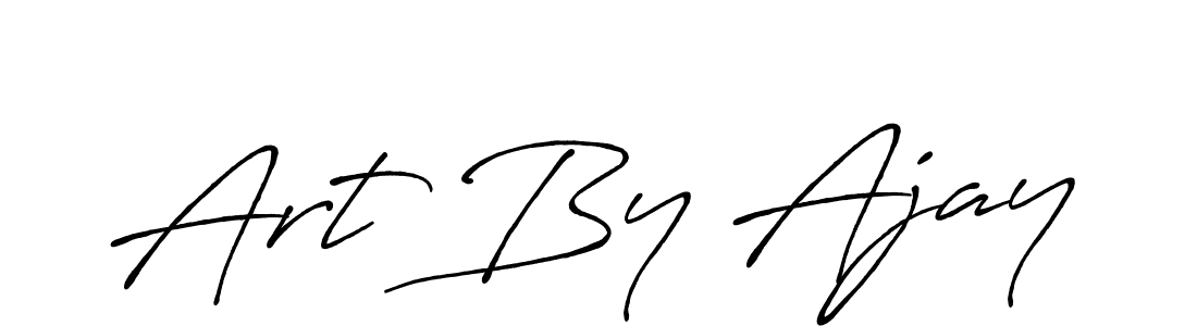 Use a signature maker to create a handwritten signature online. With this signature software, you can design (Antro_Vectra_Bolder) your own signature for name Art By Ajay. Art By Ajay signature style 7 images and pictures png