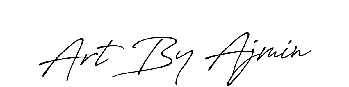 Similarly Antro_Vectra_Bolder is the best handwritten signature design. Signature creator online .You can use it as an online autograph creator for name Art By Ajmin. Art By Ajmin signature style 7 images and pictures png