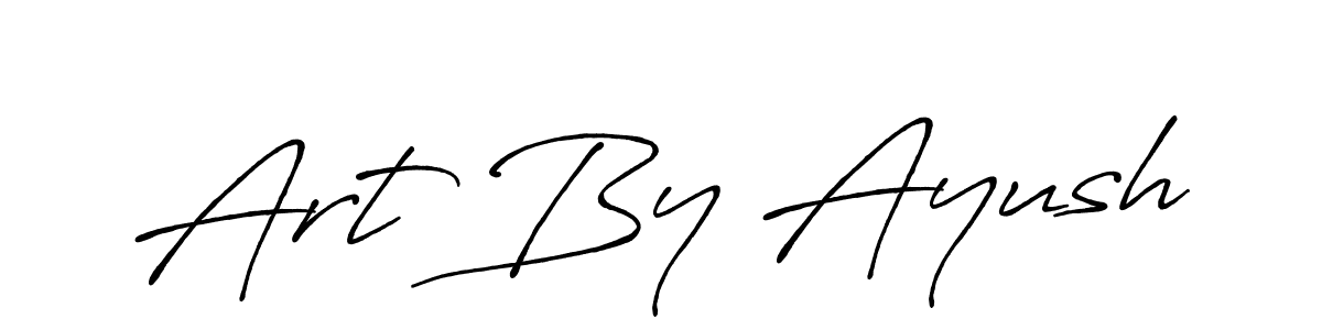 Also You can easily find your signature by using the search form. We will create Art By Ayush name handwritten signature images for you free of cost using Antro_Vectra_Bolder sign style. Art By Ayush signature style 7 images and pictures png