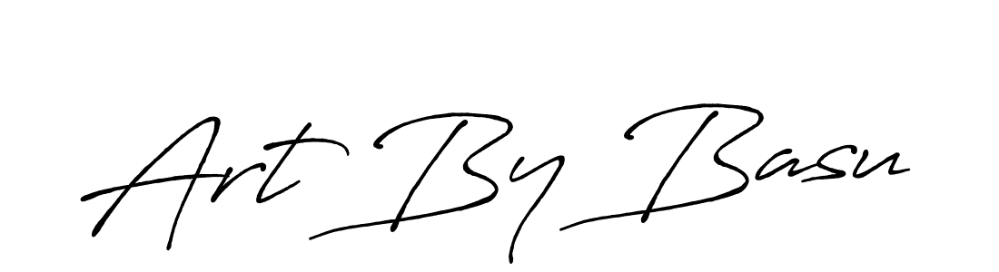 Art By Basu stylish signature style. Best Handwritten Sign (Antro_Vectra_Bolder) for my name. Handwritten Signature Collection Ideas for my name Art By Basu. Art By Basu signature style 7 images and pictures png