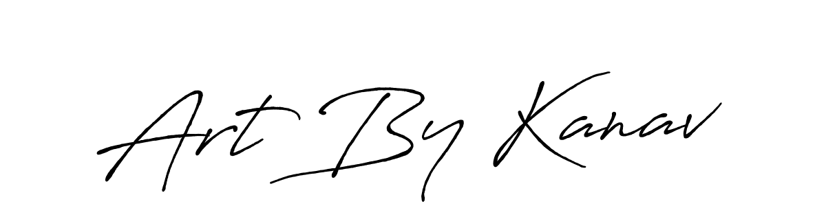 Use a signature maker to create a handwritten signature online. With this signature software, you can design (Antro_Vectra_Bolder) your own signature for name Art By Kanav. Art By Kanav signature style 7 images and pictures png