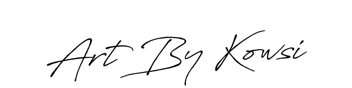 The best way (Antro_Vectra_Bolder) to make a short signature is to pick only two or three words in your name. The name Art By Kowsi include a total of six letters. For converting this name. Art By Kowsi signature style 7 images and pictures png