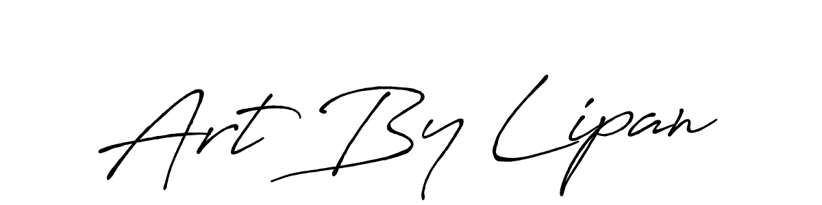 Use a signature maker to create a handwritten signature online. With this signature software, you can design (Antro_Vectra_Bolder) your own signature for name Art By Lipan. Art By Lipan signature style 7 images and pictures png