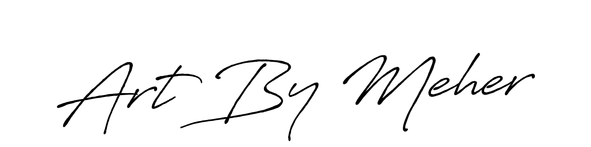 Make a beautiful signature design for name Art By Meher. With this signature (Antro_Vectra_Bolder) style, you can create a handwritten signature for free. Art By Meher signature style 7 images and pictures png