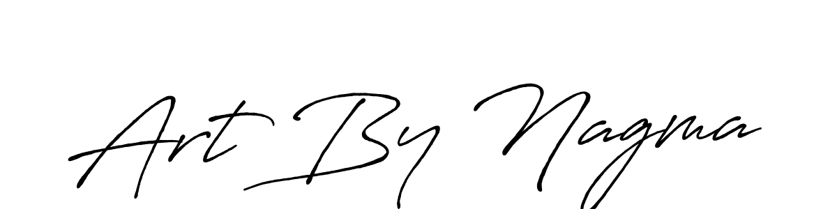 How to make Art By Nagma name signature. Use Antro_Vectra_Bolder style for creating short signs online. This is the latest handwritten sign. Art By Nagma signature style 7 images and pictures png