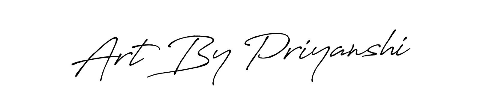 Design your own signature with our free online signature maker. With this signature software, you can create a handwritten (Antro_Vectra_Bolder) signature for name Art By Priyanshi. Art By Priyanshi signature style 7 images and pictures png
