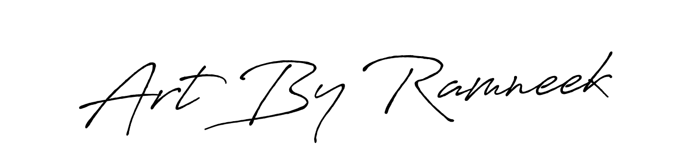 You should practise on your own different ways (Antro_Vectra_Bolder) to write your name (Art By Ramneek) in signature. don't let someone else do it for you. Art By Ramneek signature style 7 images and pictures png