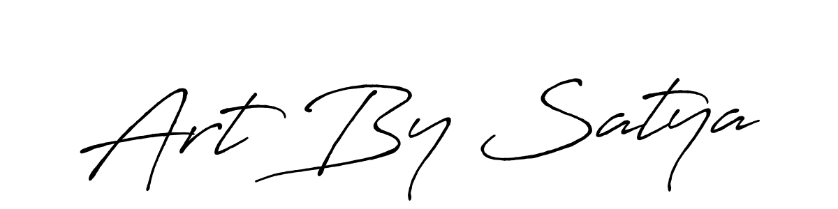 Also You can easily find your signature by using the search form. We will create Art By Satya name handwritten signature images for you free of cost using Antro_Vectra_Bolder sign style. Art By Satya signature style 7 images and pictures png