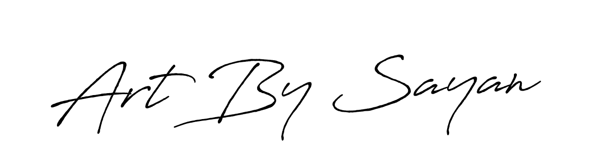 Also we have Art By Sayan name is the best signature style. Create professional handwritten signature collection using Antro_Vectra_Bolder autograph style. Art By Sayan signature style 7 images and pictures png