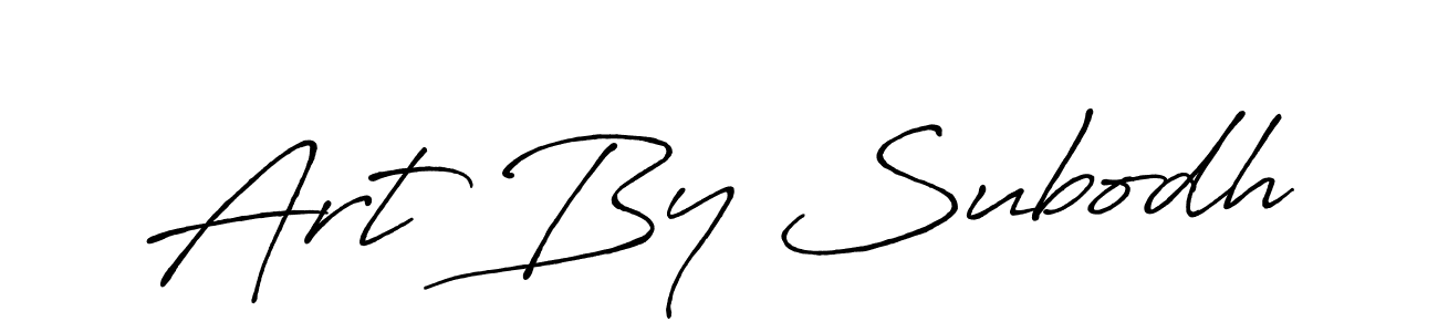 Similarly Antro_Vectra_Bolder is the best handwritten signature design. Signature creator online .You can use it as an online autograph creator for name Art By Subodh. Art By Subodh signature style 7 images and pictures png