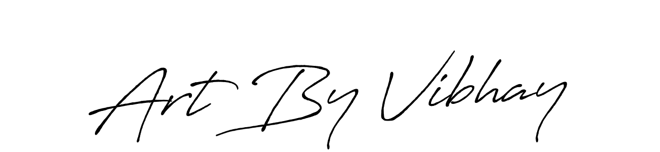 Also we have Art By Vibhay name is the best signature style. Create professional handwritten signature collection using Antro_Vectra_Bolder autograph style. Art By Vibhay signature style 7 images and pictures png