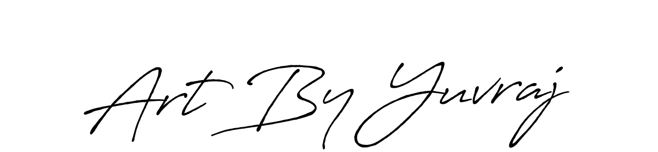 How to make Art By Yuvraj name signature. Use Antro_Vectra_Bolder style for creating short signs online. This is the latest handwritten sign. Art By Yuvraj signature style 7 images and pictures png