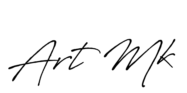 How to make Art Mk name signature. Use Antro_Vectra_Bolder style for creating short signs online. This is the latest handwritten sign. Art Mk signature style 7 images and pictures png