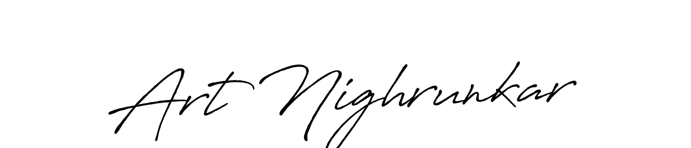 Also we have Art Nighrunkar name is the best signature style. Create professional handwritten signature collection using Antro_Vectra_Bolder autograph style. Art Nighrunkar signature style 7 images and pictures png