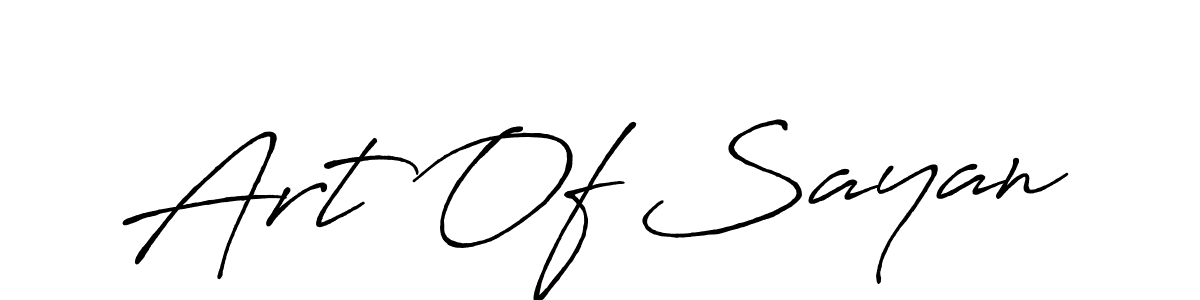 How to make Art Of Sayan name signature. Use Antro_Vectra_Bolder style for creating short signs online. This is the latest handwritten sign. Art Of Sayan signature style 7 images and pictures png