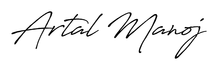 Style your name Artal Manoj with confidence using Antro_Vectra_Bolder signature design. Simple, elegant, and ready for immediate document use. Artal Manoj signature style 7 images and pictures png