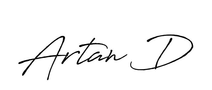 How to make Artan D name signature. Use Antro_Vectra_Bolder style for creating short signs online. This is the latest handwritten sign. Artan D signature style 7 images and pictures png