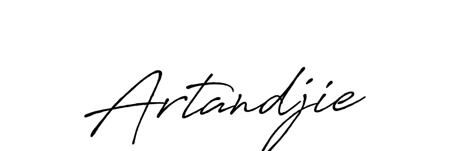 Use a signature maker to create a handwritten signature online. With this signature software, you can design (Antro_Vectra_Bolder) your own signature for name Artandjie. Artandjie signature style 7 images and pictures png