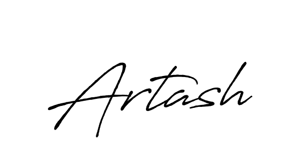 Design your own signature with our free online signature maker. With this signature software, you can create a handwritten (Antro_Vectra_Bolder) signature for name Artash. Artash signature style 7 images and pictures png