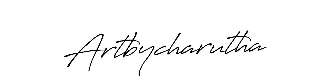 Use a signature maker to create a handwritten signature online. With this signature software, you can design (Antro_Vectra_Bolder) your own signature for name Artbycharutha. Artbycharutha signature style 7 images and pictures png