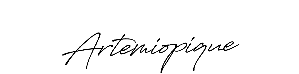 Make a beautiful signature design for name Artemiopique. With this signature (Antro_Vectra_Bolder) style, you can create a handwritten signature for free. Artemiopique signature style 7 images and pictures png