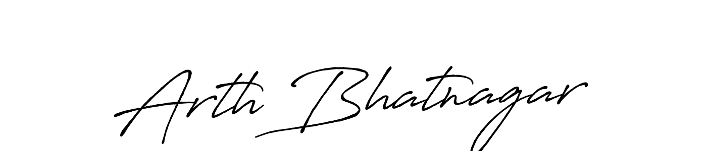 How to make Arth Bhatnagar signature? Antro_Vectra_Bolder is a professional autograph style. Create handwritten signature for Arth Bhatnagar name. Arth Bhatnagar signature style 7 images and pictures png