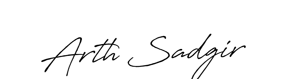 It looks lik you need a new signature style for name Arth Sadgir. Design unique handwritten (Antro_Vectra_Bolder) signature with our free signature maker in just a few clicks. Arth Sadgir signature style 7 images and pictures png