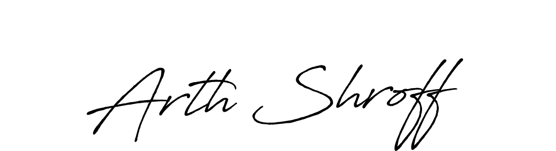 The best way (Antro_Vectra_Bolder) to make a short signature is to pick only two or three words in your name. The name Arth Shroff include a total of six letters. For converting this name. Arth Shroff signature style 7 images and pictures png