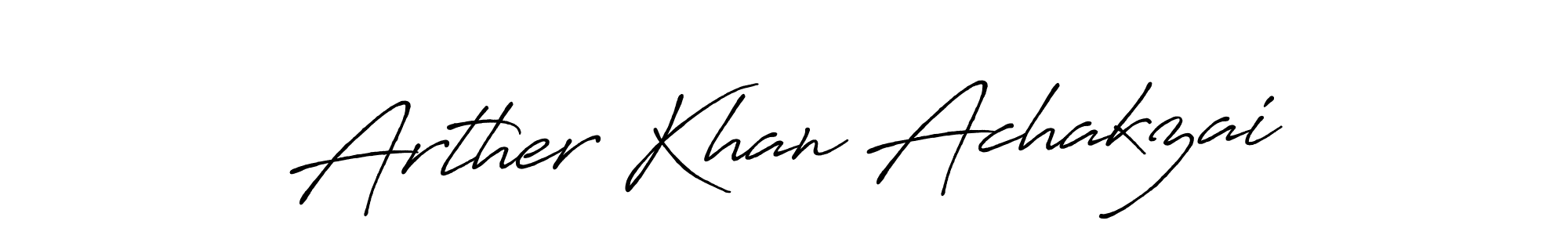 Design your own signature with our free online signature maker. With this signature software, you can create a handwritten (Antro_Vectra_Bolder) signature for name Arther Khan Achakzai. Arther Khan Achakzai signature style 7 images and pictures png