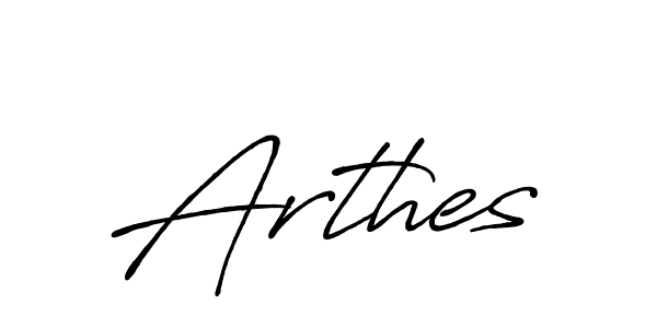 Arthes stylish signature style. Best Handwritten Sign (Antro_Vectra_Bolder) for my name. Handwritten Signature Collection Ideas for my name Arthes. Arthes signature style 7 images and pictures png