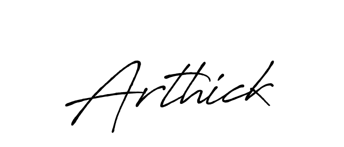 Design your own signature with our free online signature maker. With this signature software, you can create a handwritten (Antro_Vectra_Bolder) signature for name Arthick. Arthick signature style 7 images and pictures png