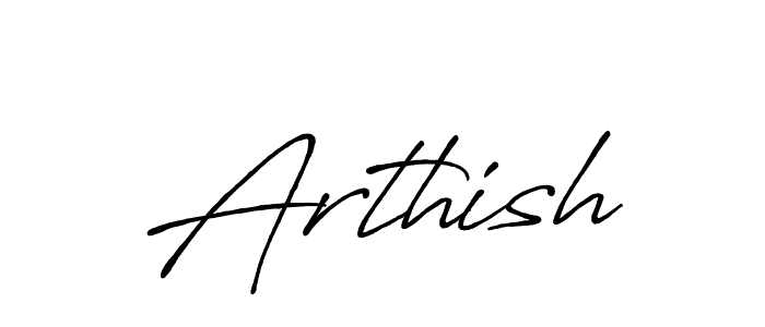 Use a signature maker to create a handwritten signature online. With this signature software, you can design (Antro_Vectra_Bolder) your own signature for name Arthish. Arthish signature style 7 images and pictures png