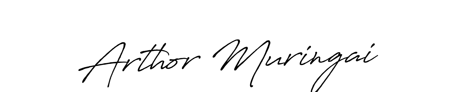 Arthor Muringai stylish signature style. Best Handwritten Sign (Antro_Vectra_Bolder) for my name. Handwritten Signature Collection Ideas for my name Arthor Muringai. Arthor Muringai signature style 7 images and pictures png