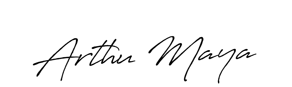You should practise on your own different ways (Antro_Vectra_Bolder) to write your name (Arthu Maya) in signature. don't let someone else do it for you. Arthu Maya signature style 7 images and pictures png