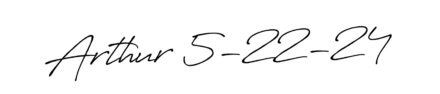 Design your own signature with our free online signature maker. With this signature software, you can create a handwritten (Antro_Vectra_Bolder) signature for name Arthur 5-22-24. Arthur 5-22-24 signature style 7 images and pictures png