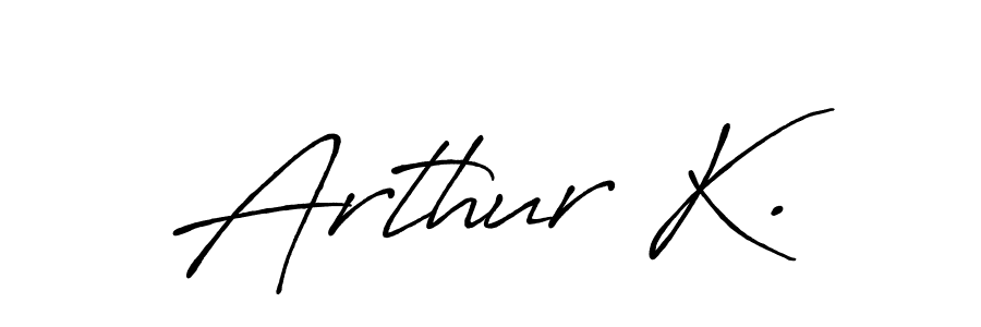 Use a signature maker to create a handwritten signature online. With this signature software, you can design (Antro_Vectra_Bolder) your own signature for name Arthur K.. Arthur K. signature style 7 images and pictures png