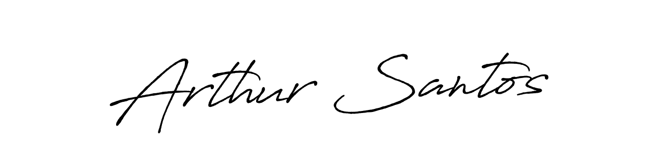 How to make Arthur Santos name signature. Use Antro_Vectra_Bolder style for creating short signs online. This is the latest handwritten sign. Arthur Santos signature style 7 images and pictures png