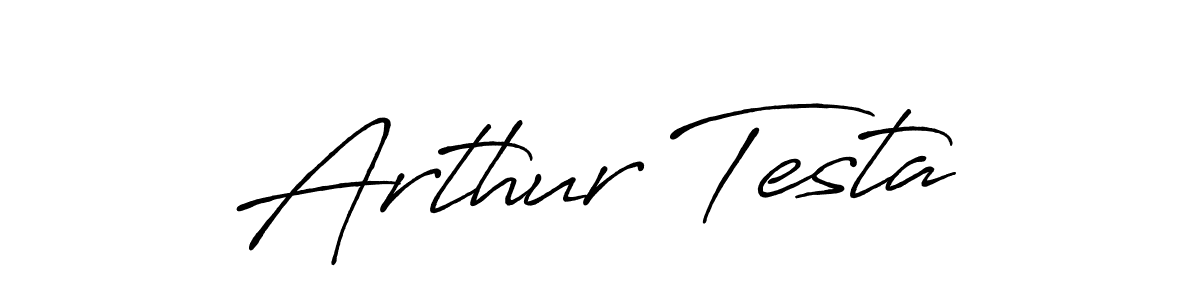 The best way (Antro_Vectra_Bolder) to make a short signature is to pick only two or three words in your name. The name Arthur Testa include a total of six letters. For converting this name. Arthur Testa signature style 7 images and pictures png