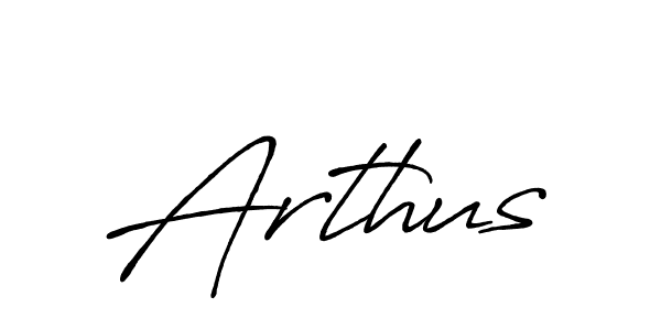 Use a signature maker to create a handwritten signature online. With this signature software, you can design (Antro_Vectra_Bolder) your own signature for name Arthus. Arthus signature style 7 images and pictures png