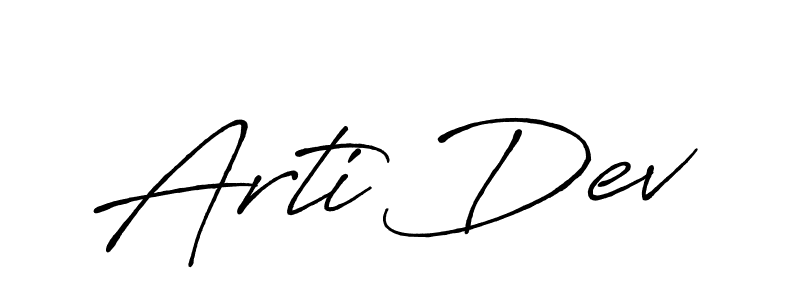 Make a beautiful signature design for name Arti Dev. Use this online signature maker to create a handwritten signature for free. Arti Dev signature style 7 images and pictures png