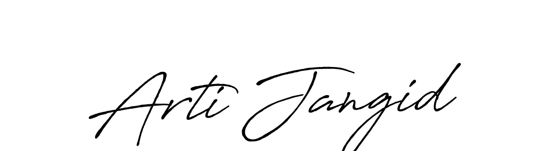 The best way (Antro_Vectra_Bolder) to make a short signature is to pick only two or three words in your name. The name Arti Jangid include a total of six letters. For converting this name. Arti Jangid signature style 7 images and pictures png