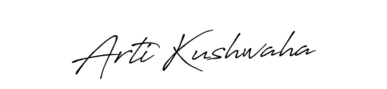 Also we have Arti Kushwaha name is the best signature style. Create professional handwritten signature collection using Antro_Vectra_Bolder autograph style. Arti Kushwaha signature style 7 images and pictures png