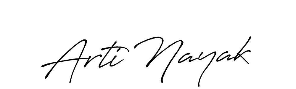 Use a signature maker to create a handwritten signature online. With this signature software, you can design (Antro_Vectra_Bolder) your own signature for name Arti Nayak. Arti Nayak signature style 7 images and pictures png