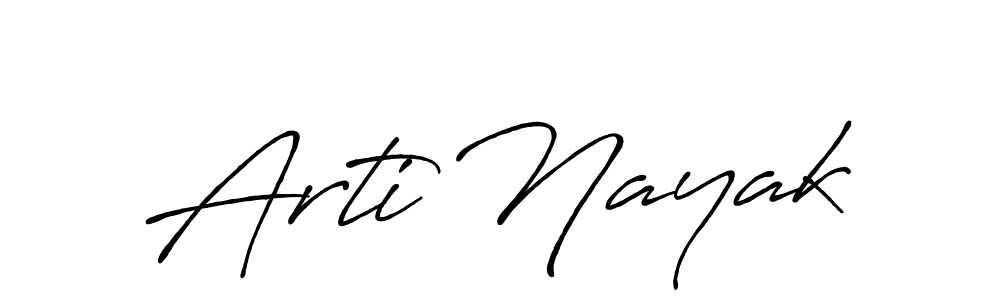 Use a signature maker to create a handwritten signature online. With this signature software, you can design (Antro_Vectra_Bolder) your own signature for name Arti Nayak. Arti Nayak signature style 7 images and pictures png