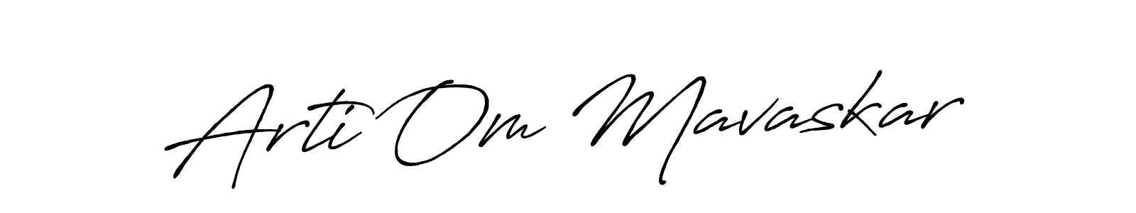 Arti Om Mavaskar stylish signature style. Best Handwritten Sign (Antro_Vectra_Bolder) for my name. Handwritten Signature Collection Ideas for my name Arti Om Mavaskar. Arti Om Mavaskar signature style 7 images and pictures png