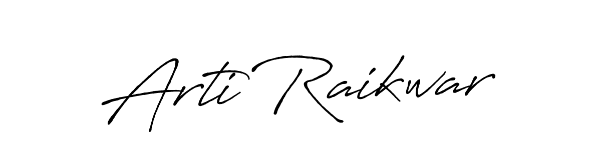 You can use this online signature creator to create a handwritten signature for the name Arti Raikwar. This is the best online autograph maker. Arti Raikwar signature style 7 images and pictures png