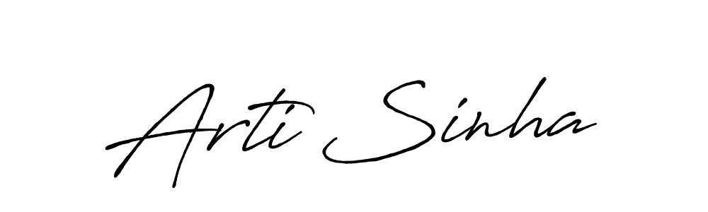Create a beautiful signature design for name Arti Sinha. With this signature (Antro_Vectra_Bolder) fonts, you can make a handwritten signature for free. Arti Sinha signature style 7 images and pictures png