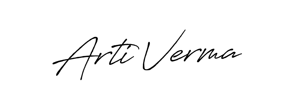 It looks lik you need a new signature style for name Arti Verma. Design unique handwritten (Antro_Vectra_Bolder) signature with our free signature maker in just a few clicks. Arti Verma signature style 7 images and pictures png