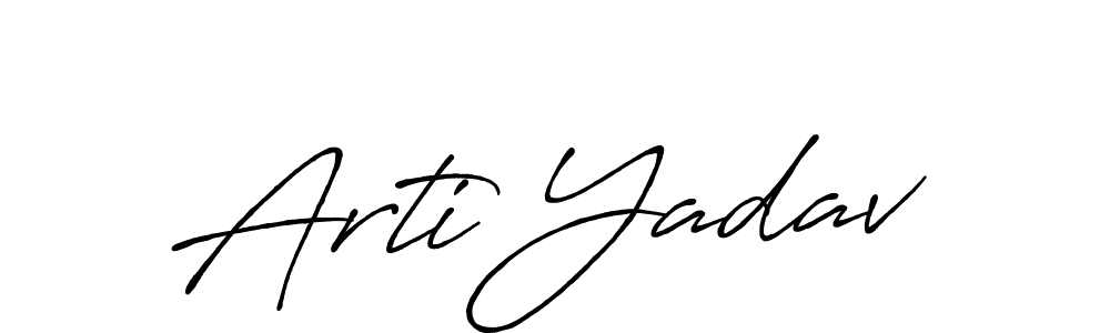 Here are the top 10 professional signature styles for the name Arti Yadav. These are the best autograph styles you can use for your name. Arti Yadav signature style 7 images and pictures png